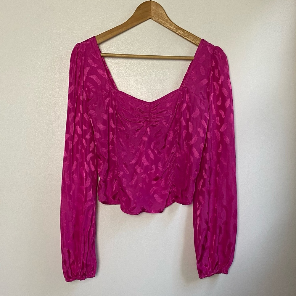 Leyden Fuschia Cropped Blouse